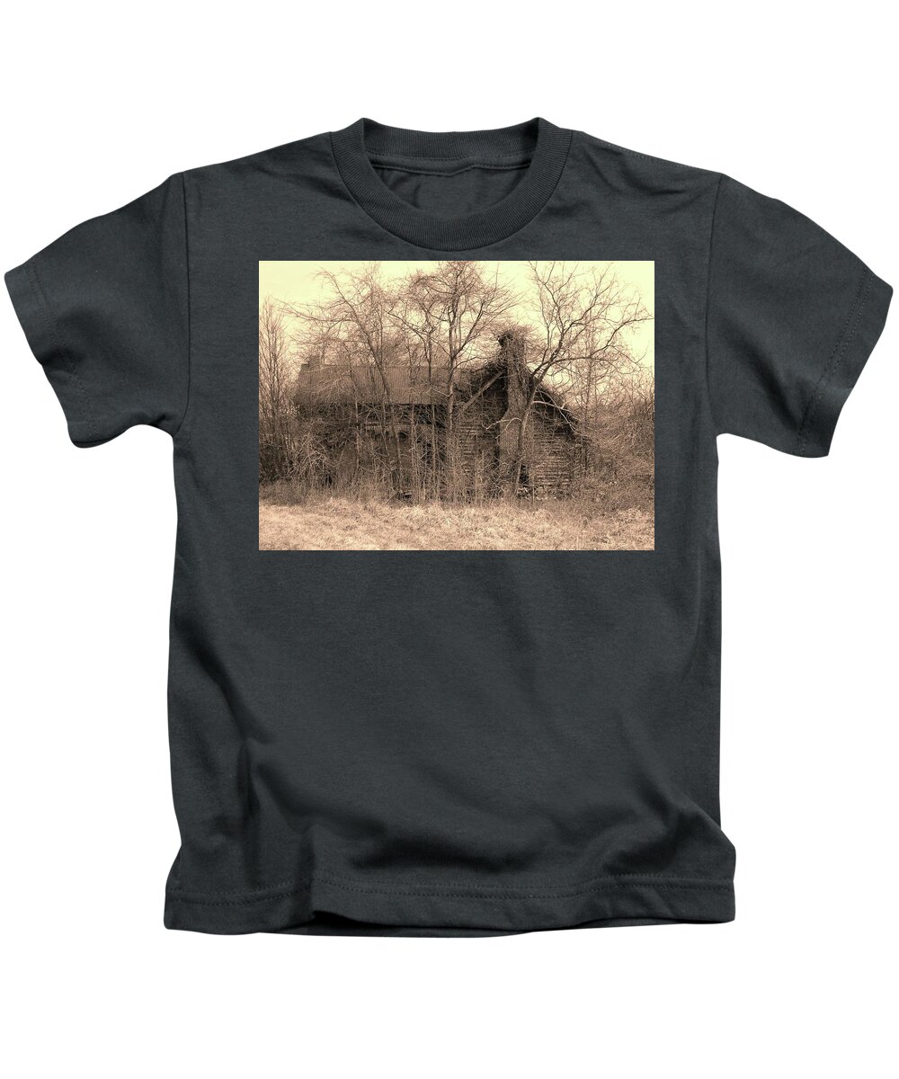 Old Kids T-Shirt featuring the photograph Old House in Sepia by La Dolce Vita