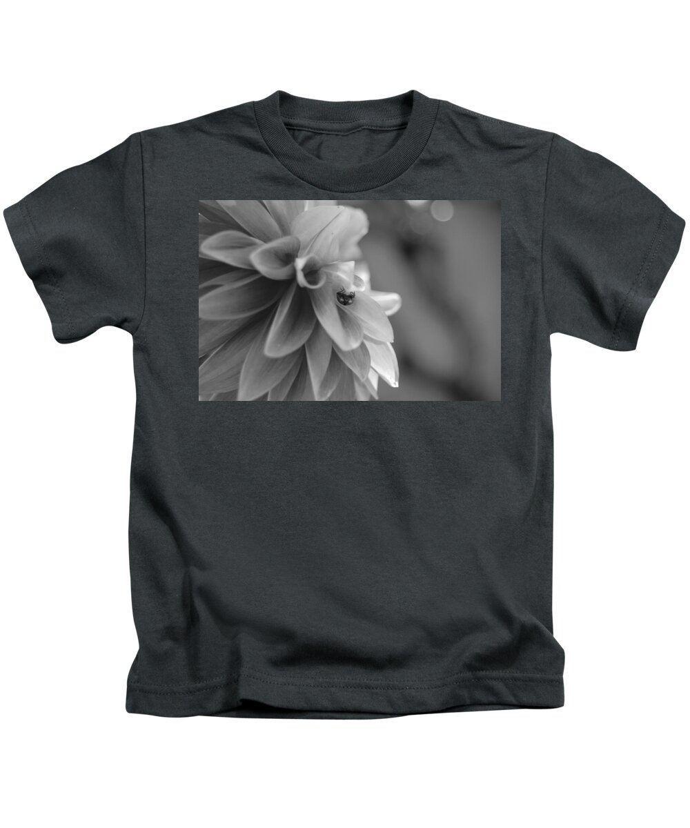 Flower Kids T-Shirt featuring the photograph Peeking Lady Bug 1 by Amy Fose