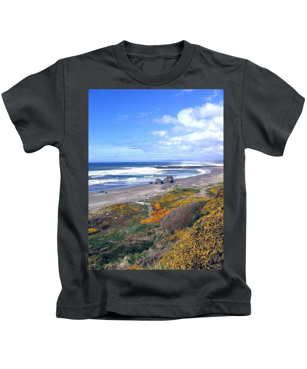 Sand And Sea Kids T-Shirt featuring the photograph Sand And Sea 15 by Will Borden
