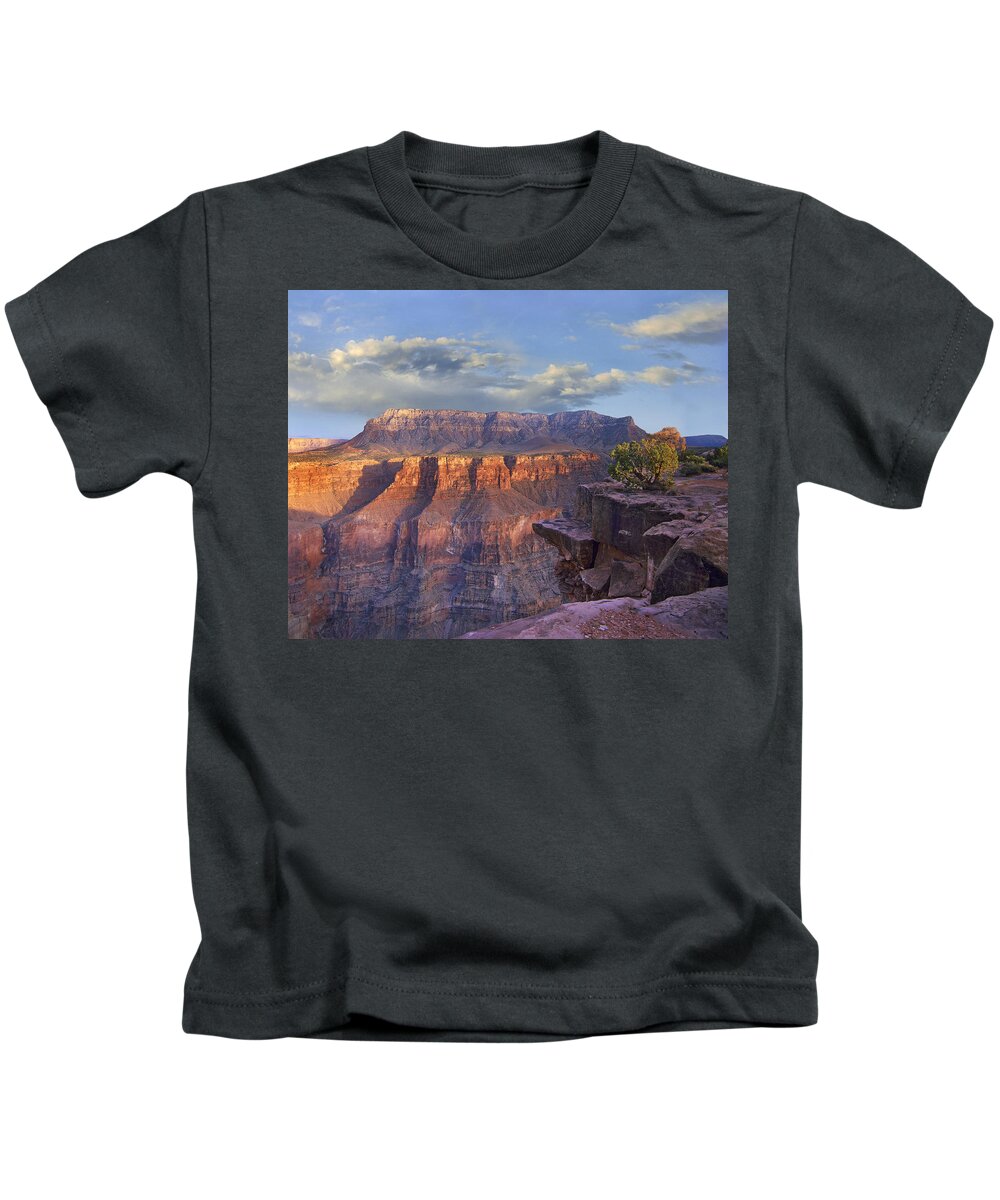 00176721 Kids T-Shirt featuring the photograph Sandstone Cliffs And Canyon Seen by Tim Fitzharris