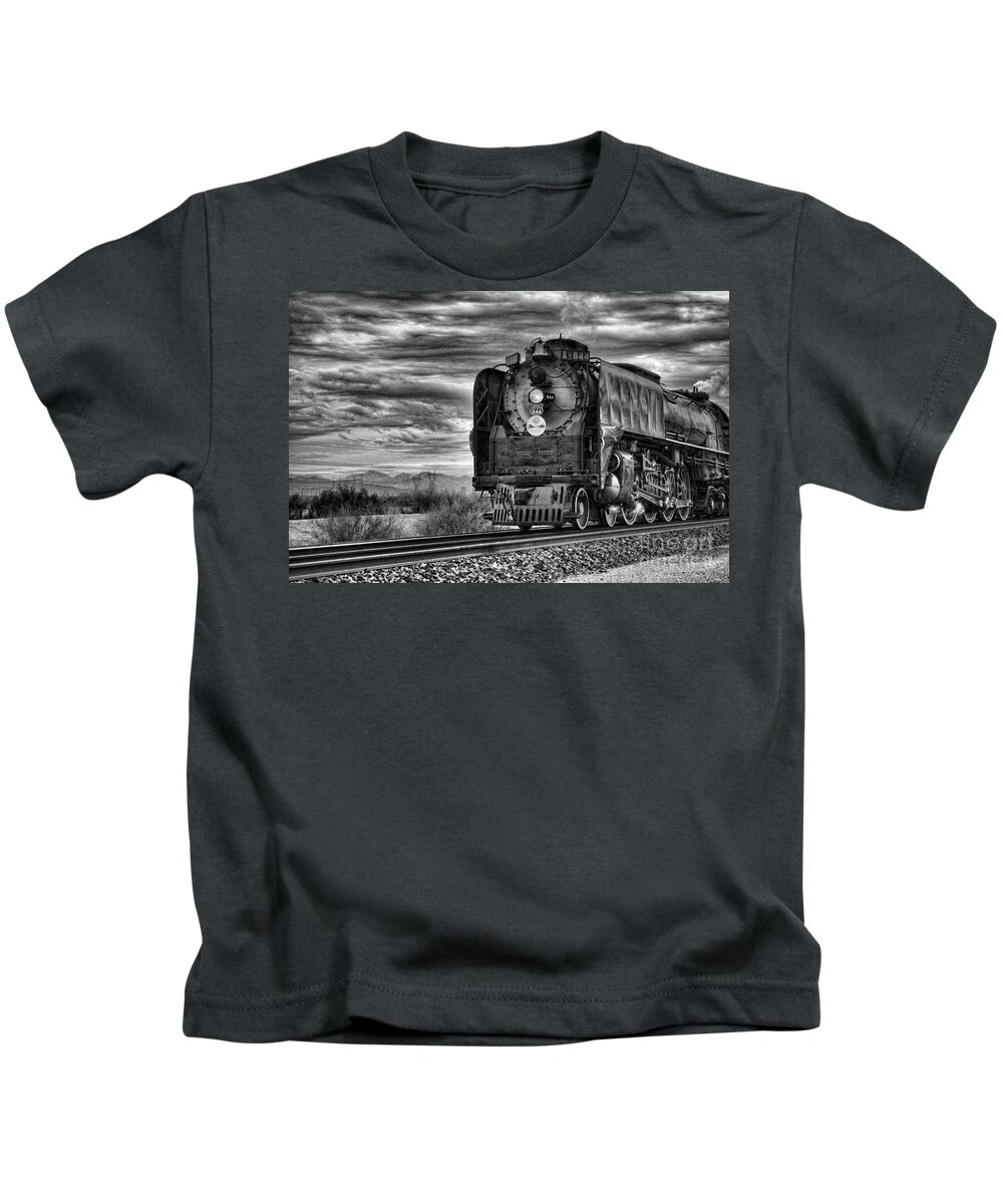 Fine Art Photography Kids T-Shirt featuring the photograph Steam Train No 844 - IV by Donna Greene