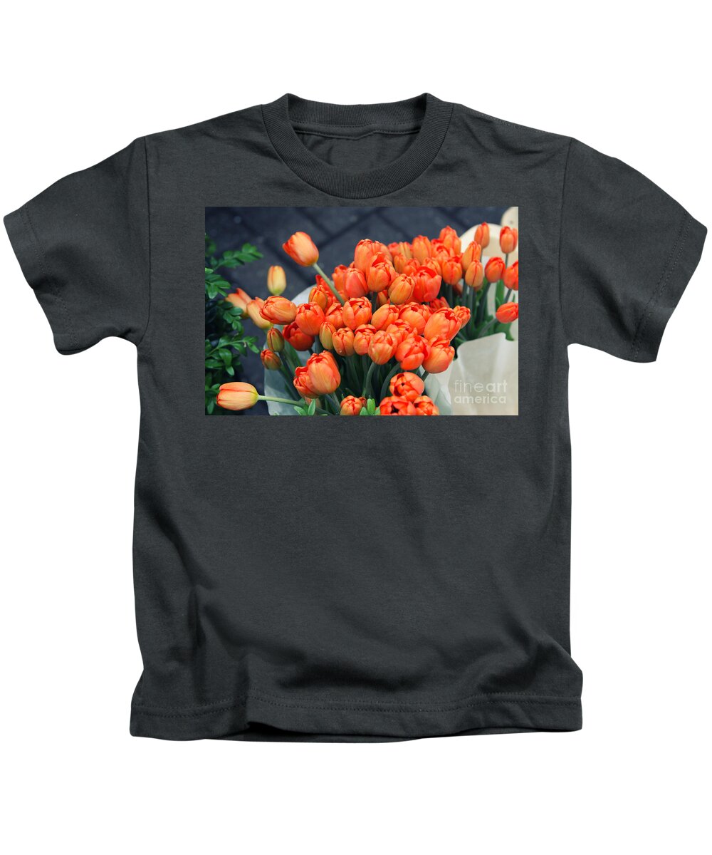 Tulip Kids T-Shirt featuring the photograph Tulips by Leslie Leda