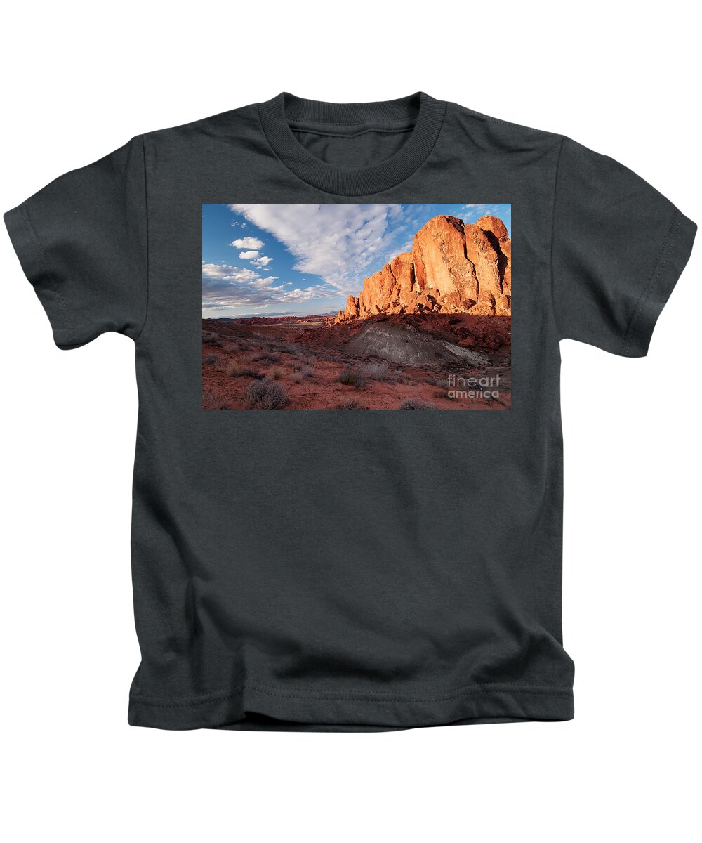 Valley Of Fire Kids T-Shirt featuring the photograph Valley of Fire by Art Whitton