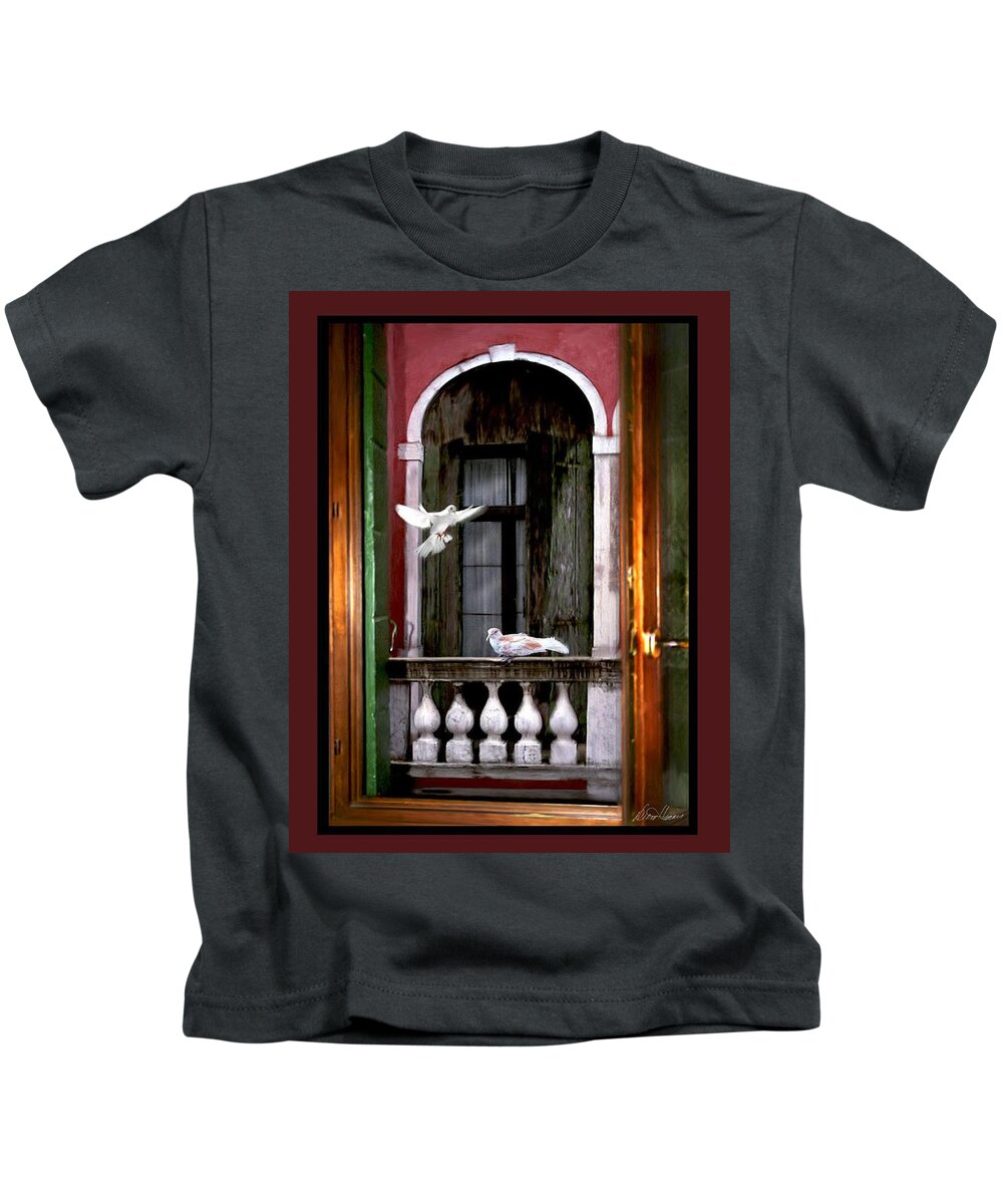 Venice Kids T-Shirt featuring the photograph Venice Window by Diana Haronis