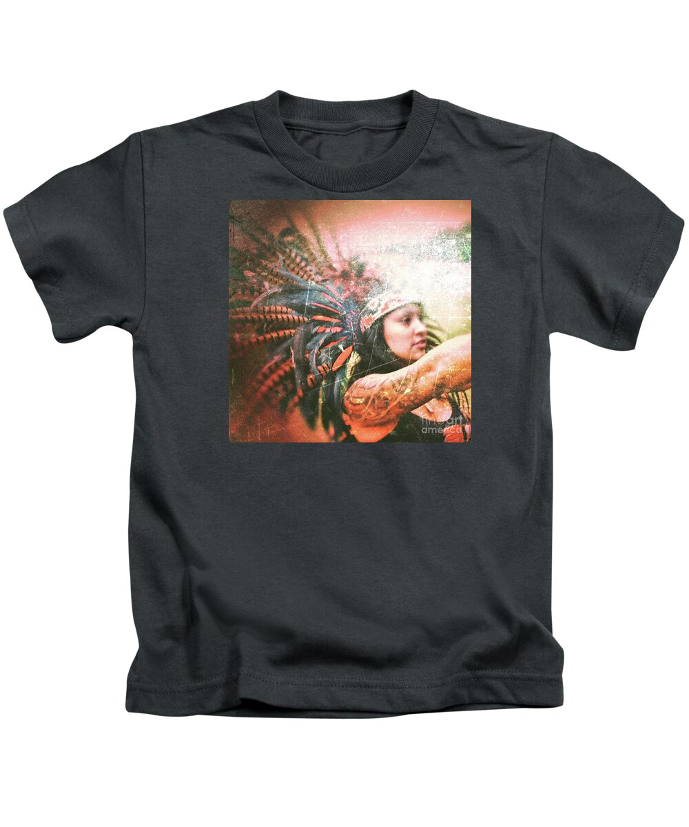 Warrior Kids T-Shirt featuring the photograph Warrior Dance by Kevyn Bashore