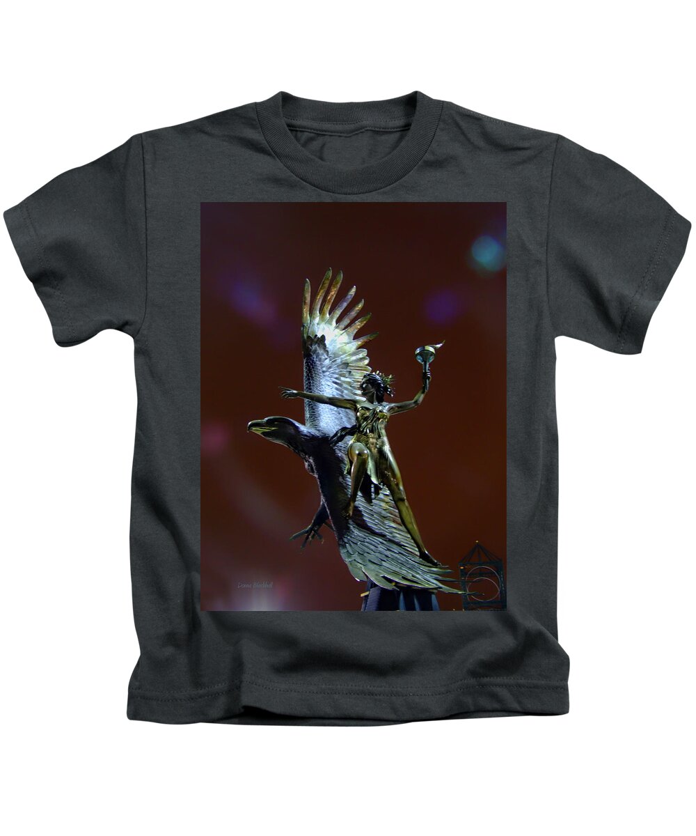 Eagle Kids T-Shirt featuring the photograph Wings Of Freedom by Donna Blackhall