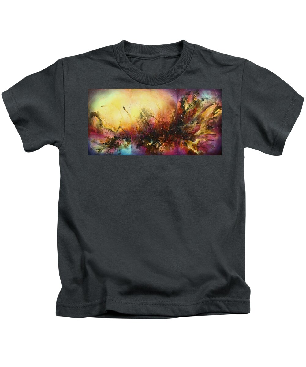 Abstract Kids T-Shirt featuring the painting ' Visions ' by Michael Lang