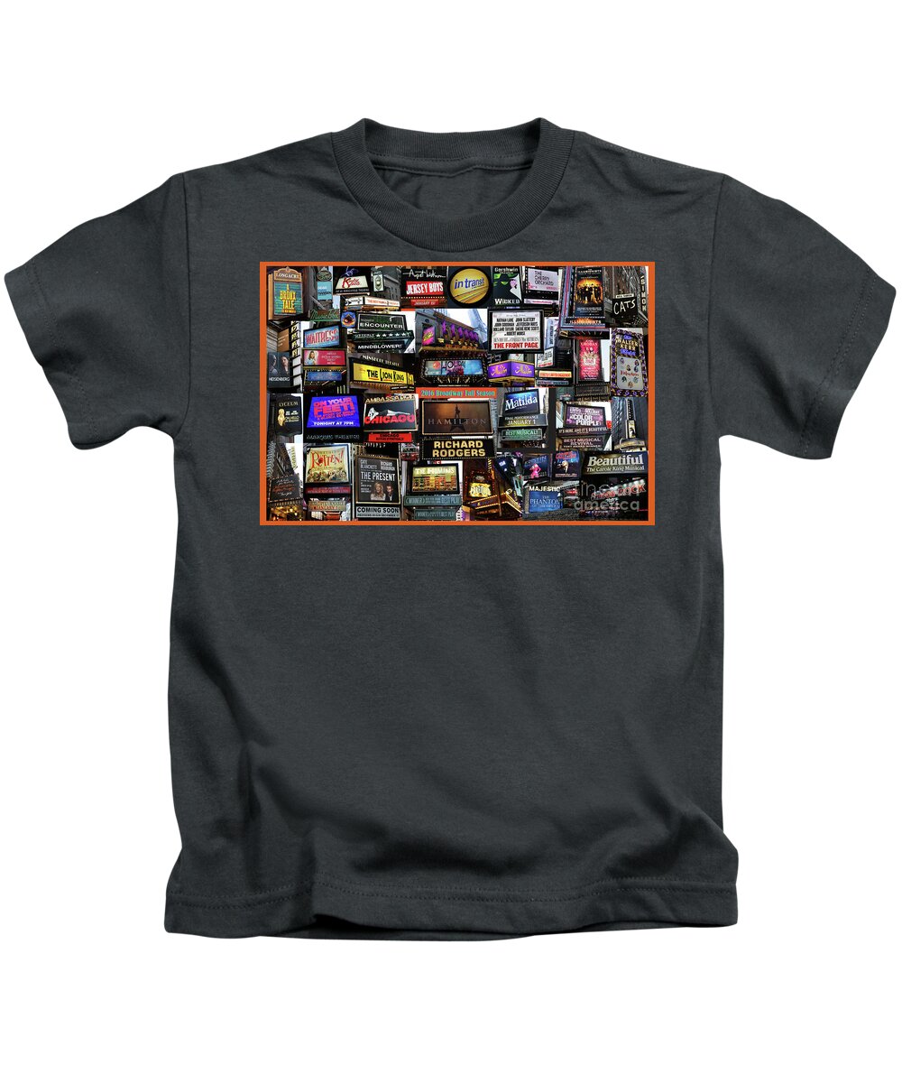 Broadway Kids T-Shirt featuring the photograph 2016 Broadway Fall Collage #1 by Steven Spak