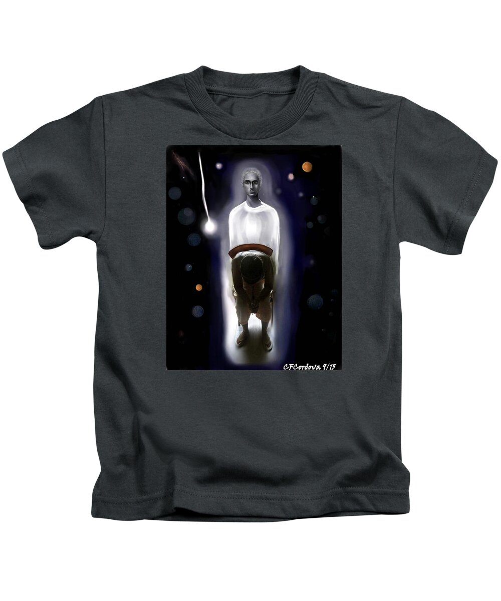 Spirit Kids T-Shirt featuring the digital art A spiritual Connection #1 by Carmen Cordova