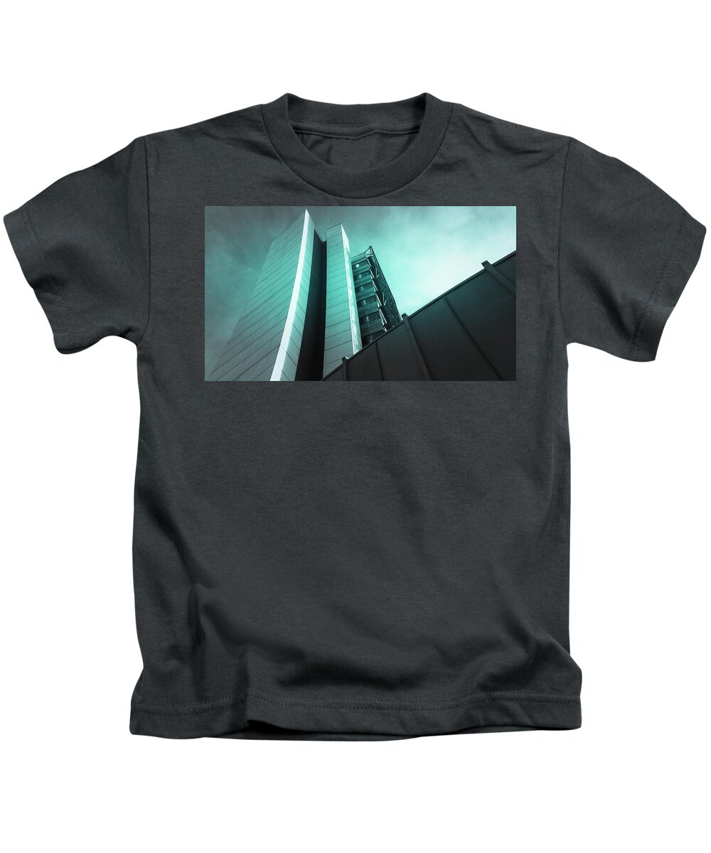 Monochrome Kids T-Shirt featuring the photograph Architecture #1 by Pedro Fernandez