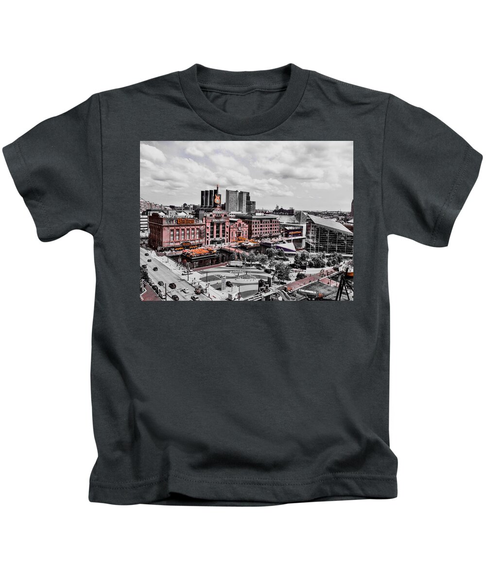 Baltimore Kids T-Shirt featuring the photograph Baltimore Power Plant #1 by Chris Montcalmo