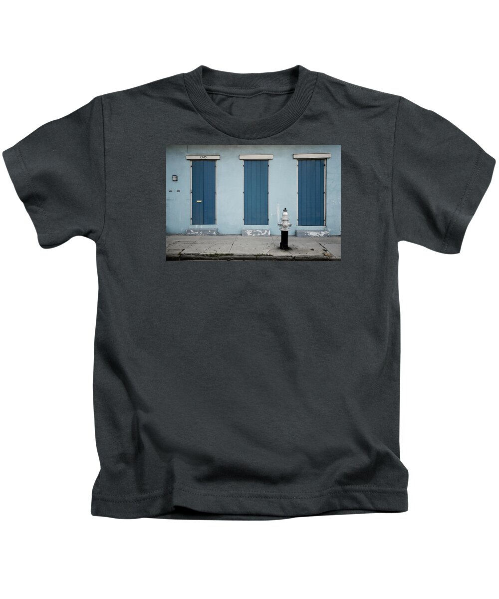 Lawrence Kids T-Shirt featuring the photograph Blue And Silver At 1243 #1 by Lawrence Boothby