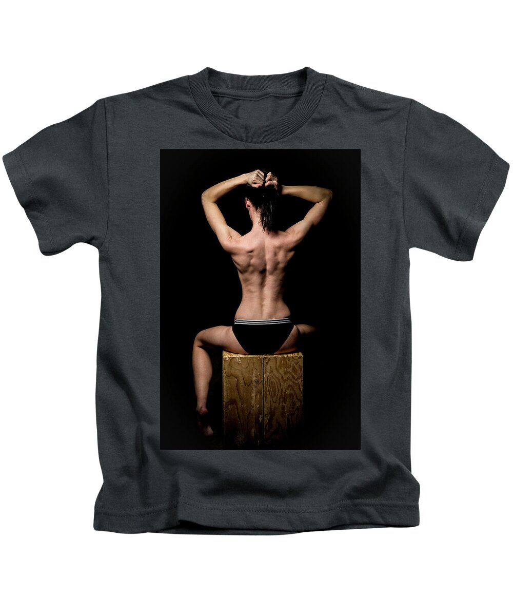 Back Kids T-Shirt featuring the photograph Bodyscape #1 by La Bella Vita Boudoir