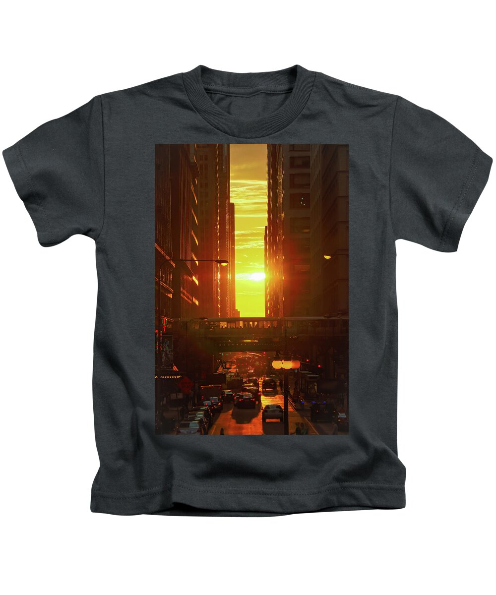  Kids T-Shirt featuring the photograph ChicagoHenge #1 by Tony HUTSON