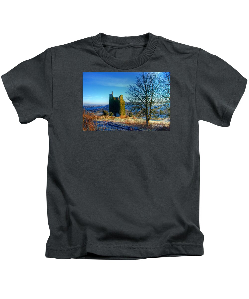 Corluddy Castle Kids T-Shirt featuring the photograph Corluddy Castle #1 by Joe Cashin