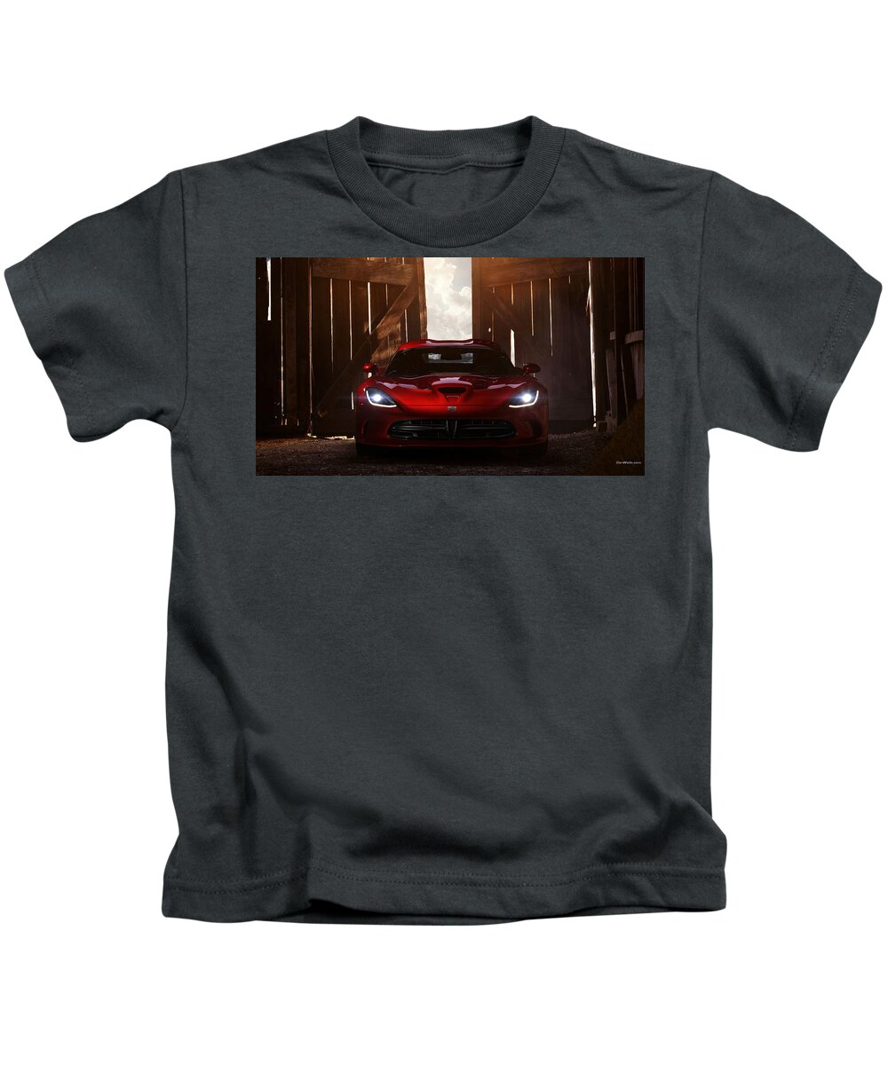 Dodge Srt Viper Gts Kids T-Shirt featuring the photograph Dodge SRT Viper GTS #1 by Jackie Russo