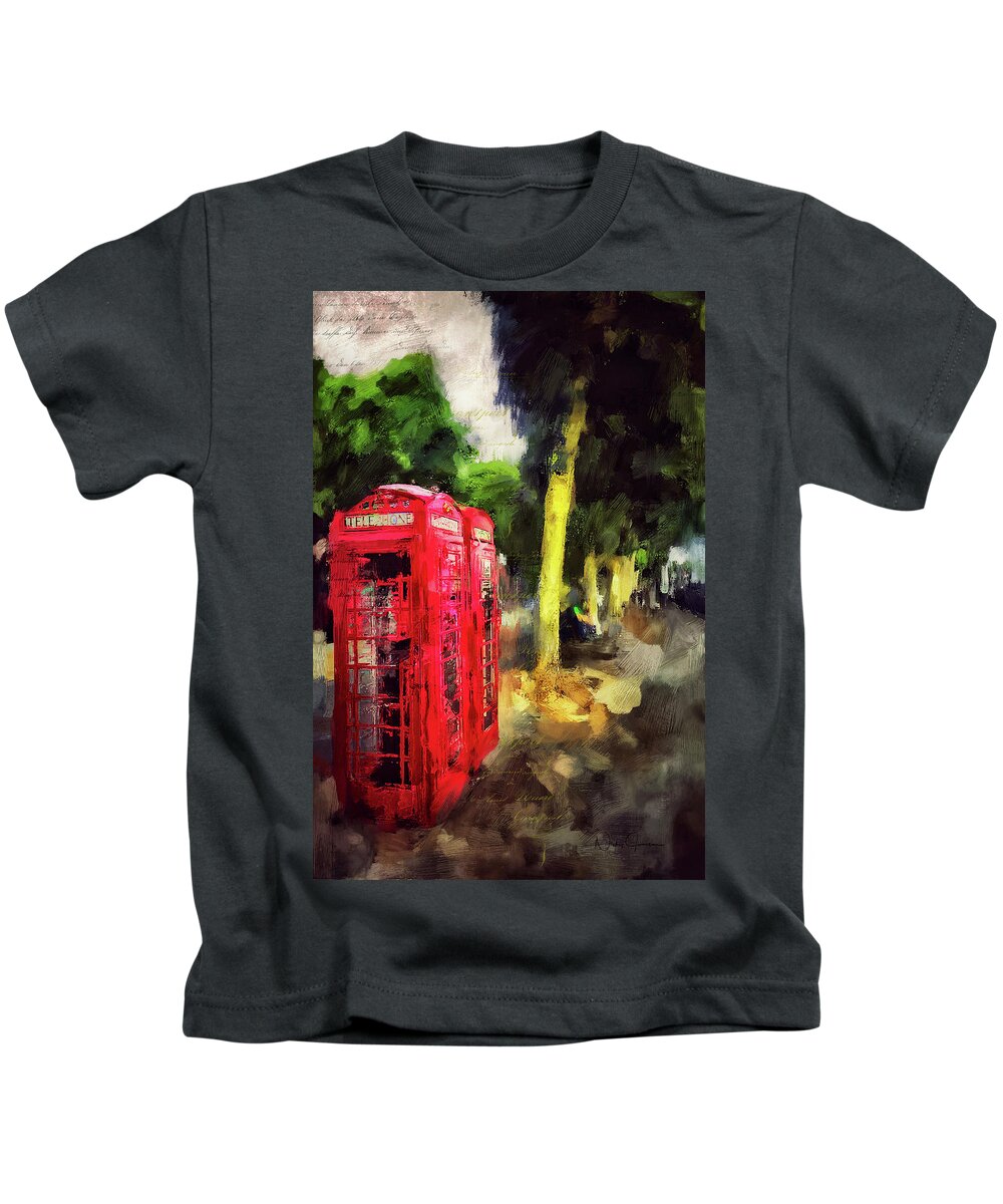 London Kids T-Shirt featuring the digital art Embankment #1 by Nicky Jameson