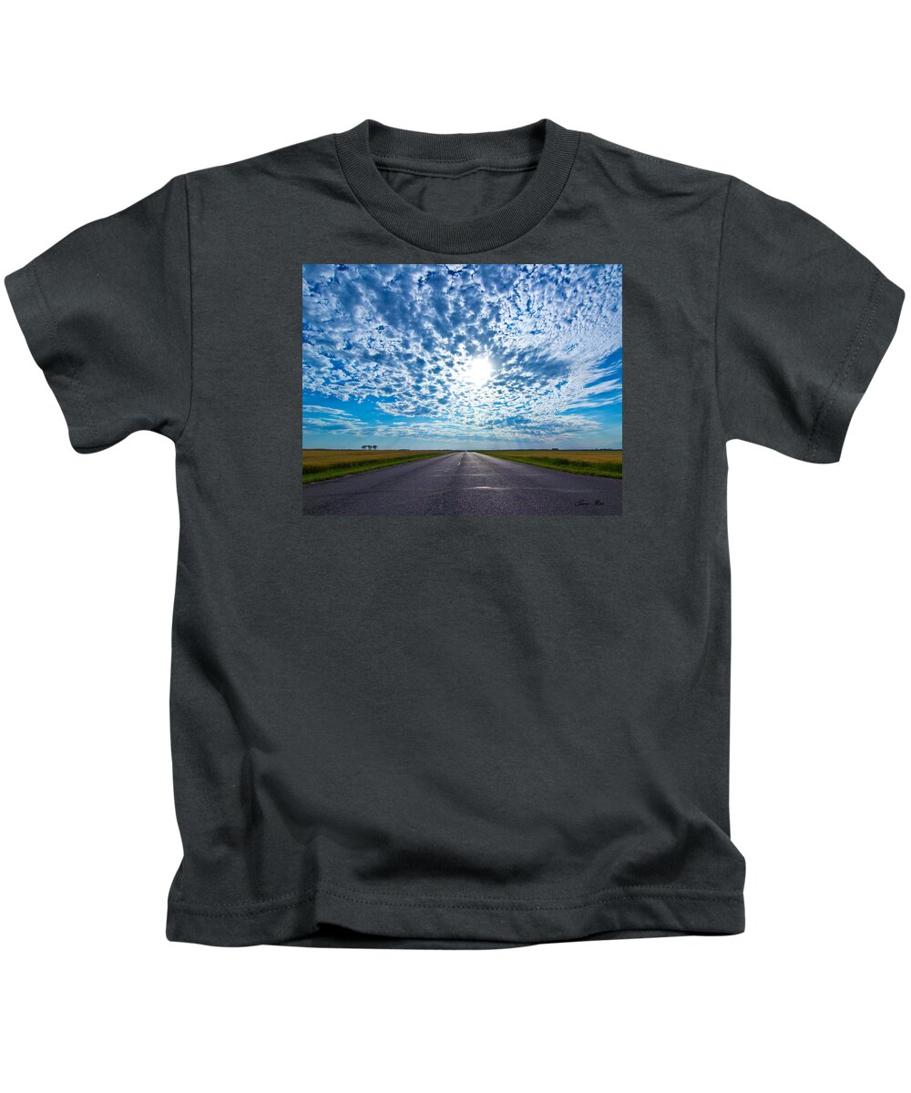 Highway Kids T-Shirt featuring the photograph Endless Highway 2 #1 by Jana Rosenkranz