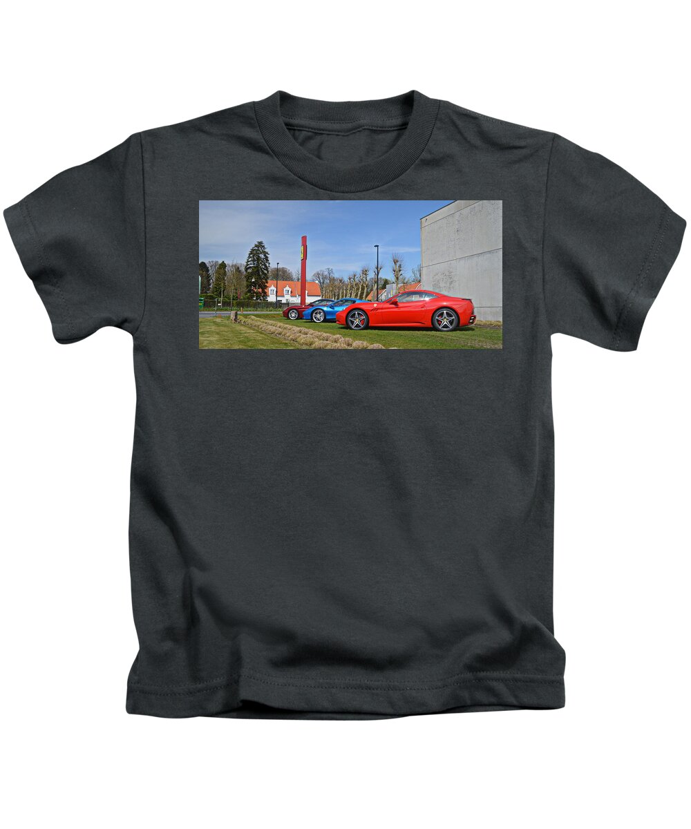 Ferrari Kids T-Shirt featuring the photograph Ferrari California #1 by Sportscars OfBelgium
