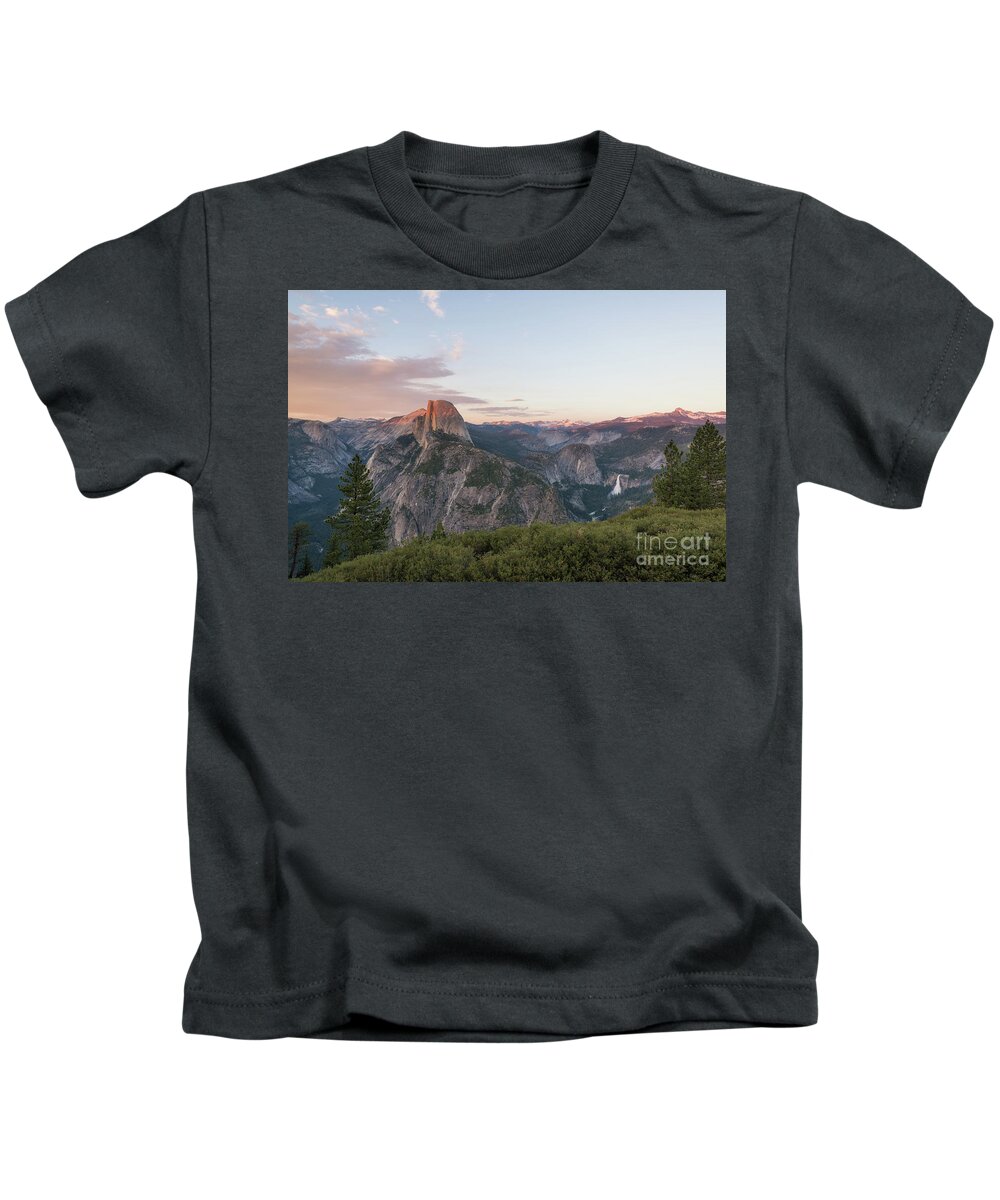 Yosemite Valley Kids T-Shirt featuring the photograph Glacier Point Amphitheater Sunset #1 by Michael Ver Sprill