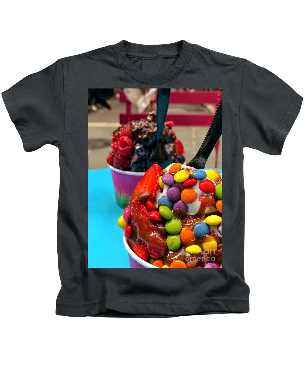 Sundaes Kids T-Shirt featuring the photograph Happy Health Food by Diana Rajala