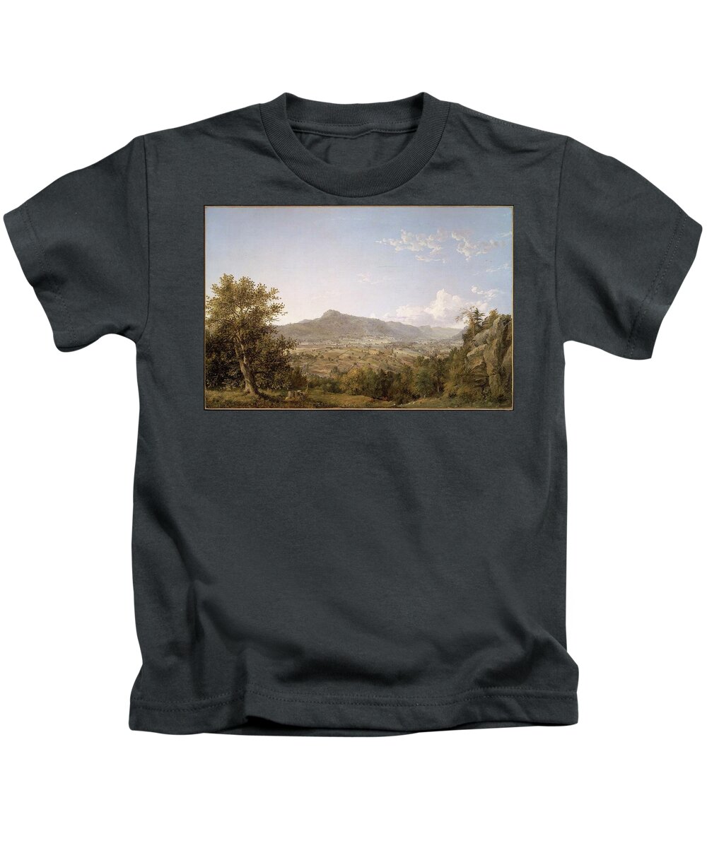 Schatacook Mountain Kids T-Shirt featuring the painting Housatonic Valley by MotionAge Designs