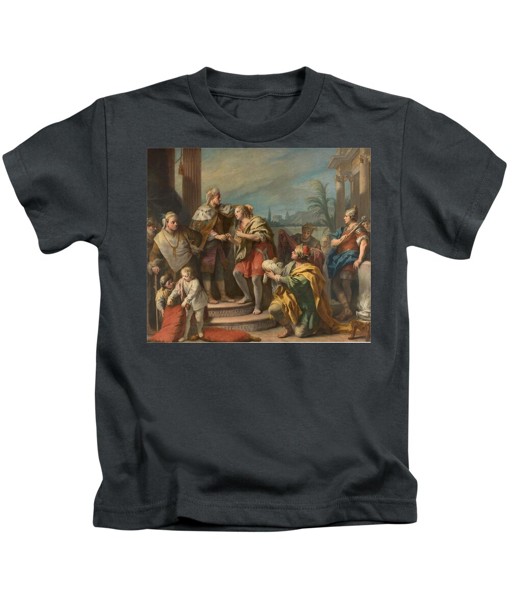 Amigoni Kids T-Shirt featuring the painting Joseph by MotionAge Designs
