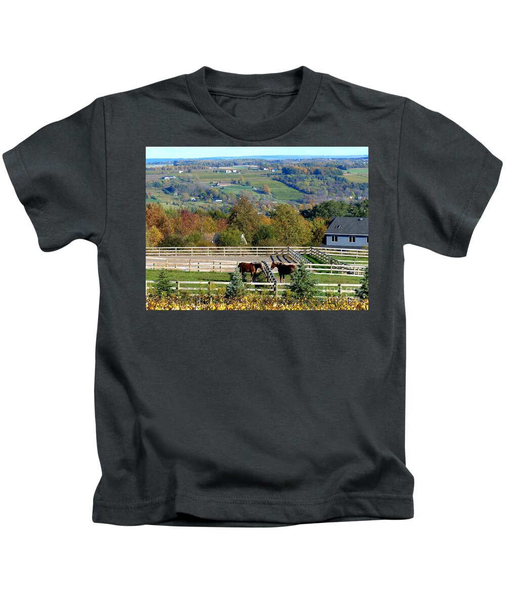 Vista Kids T-Shirt featuring the photograph Keuka Lake #1 by Rosanne Licciardi