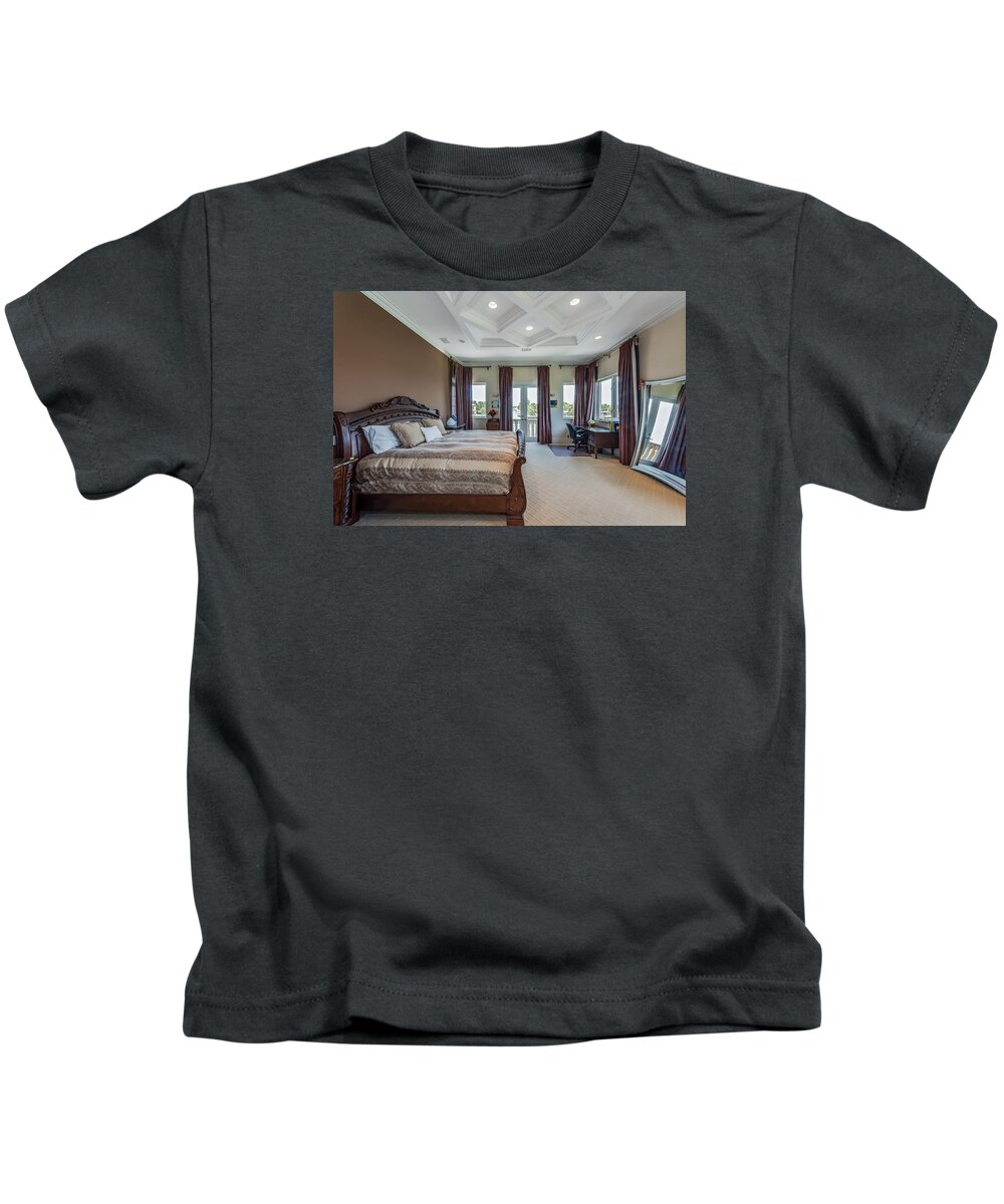 Master_bedroom Kids T-Shirt featuring the photograph Master Bedroom #1 by Jody Lane