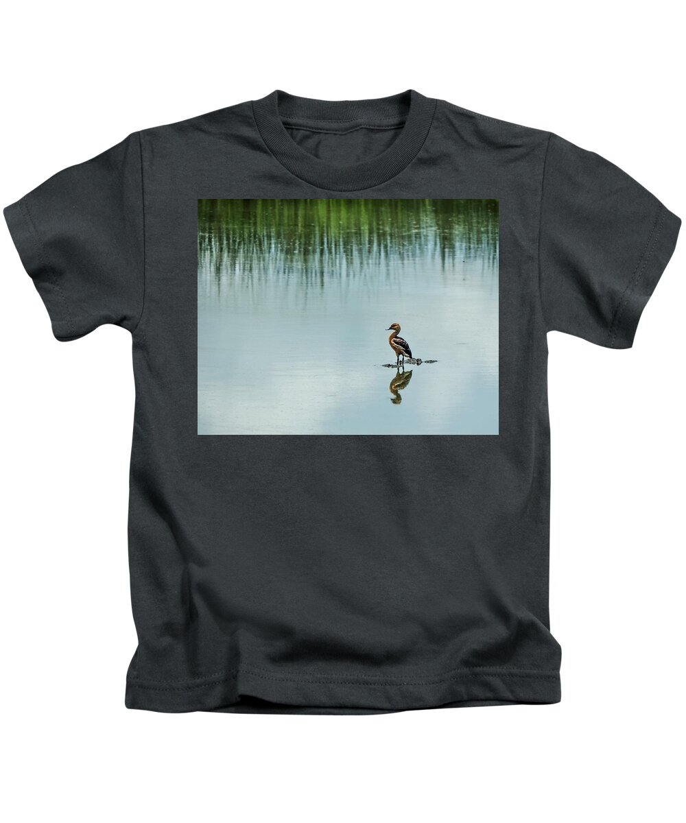 Duck Kids T-Shirt featuring the photograph Peaceful Morning #1 by Jerry Connally