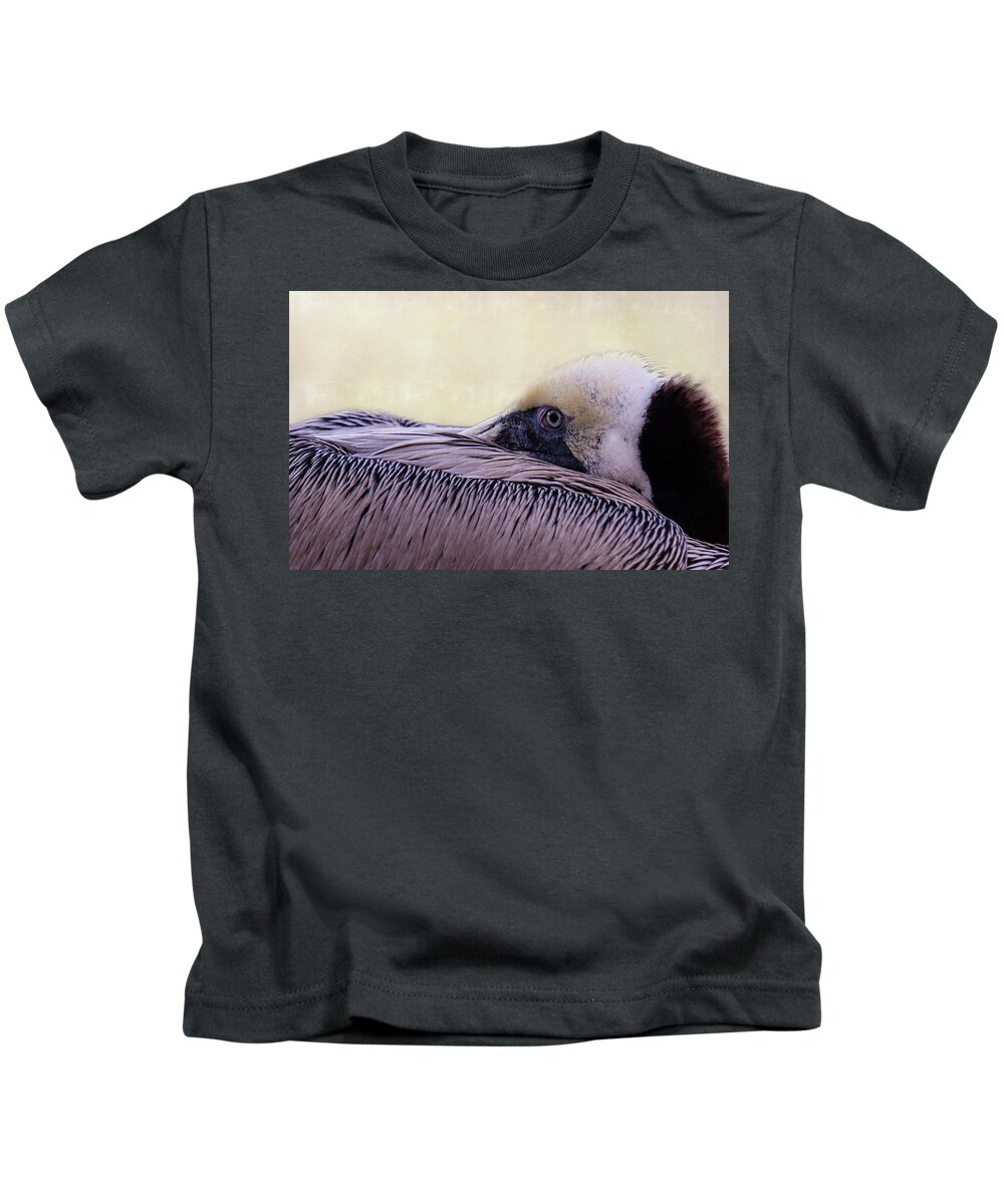 2016 Kids T-Shirt featuring the photograph Pelican Connection 2 #1 by Louise Lindsay