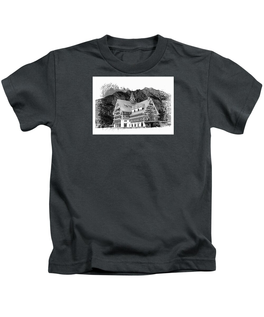 Prince Kids T-Shirt featuring the photograph Prince of Wales Hotel #2 by Margie Wildblood