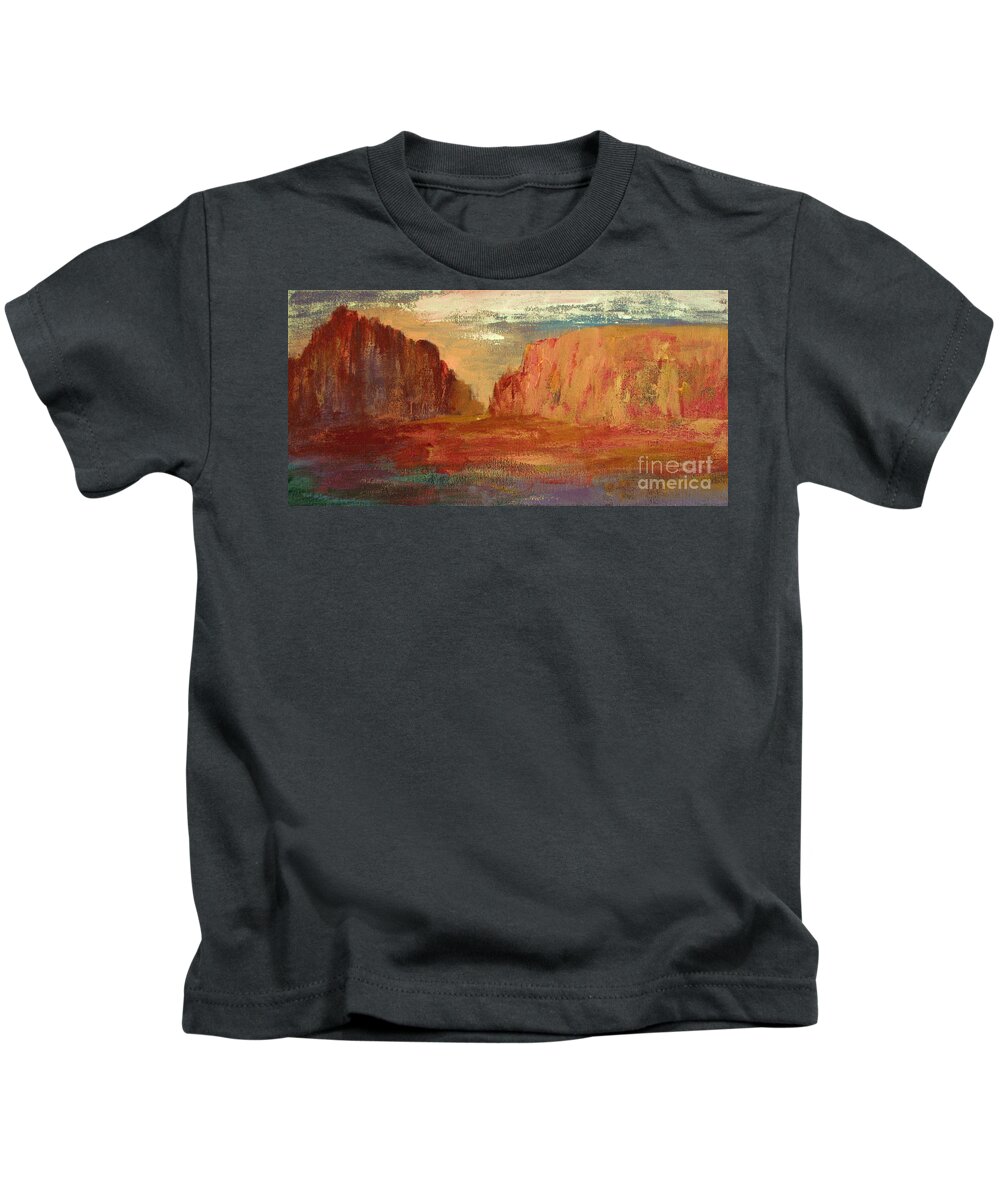 Painting Kids T-Shirt featuring the painting Red Sedona #1 by Julie Lueders 