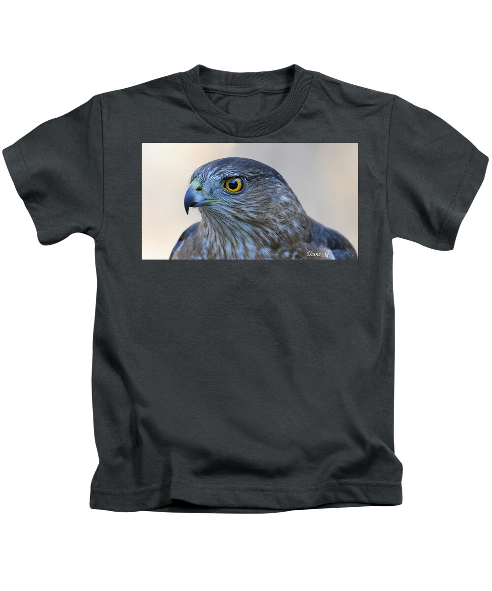  Kids T-Shirt featuring the photograph Sharp-shinned Hawk #1 by Diane Giurco