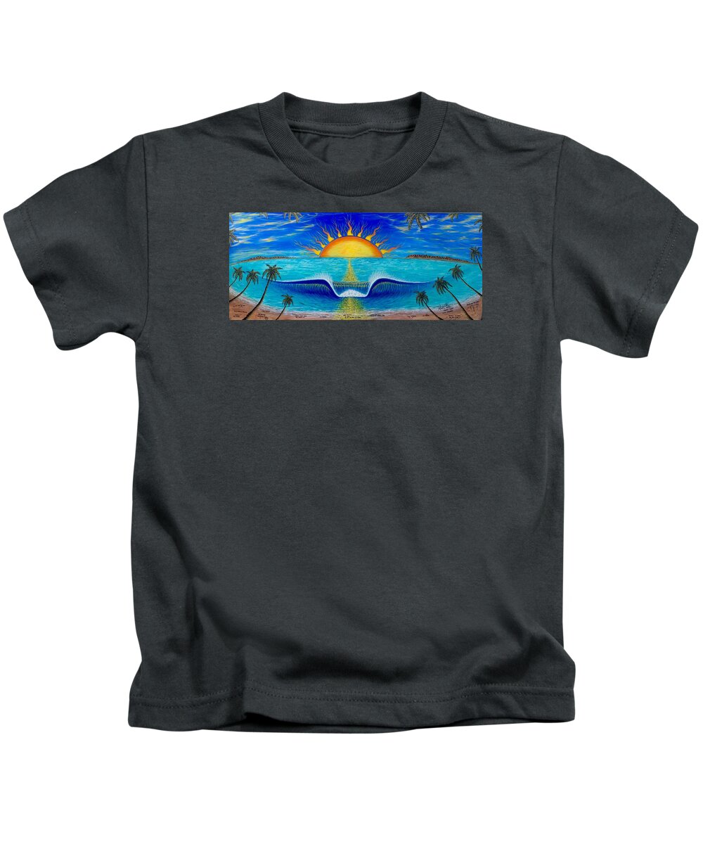 Socal Sunset Painting Kids T-Shirt featuring the painting SoCal Sunset #2 by Paul Carter