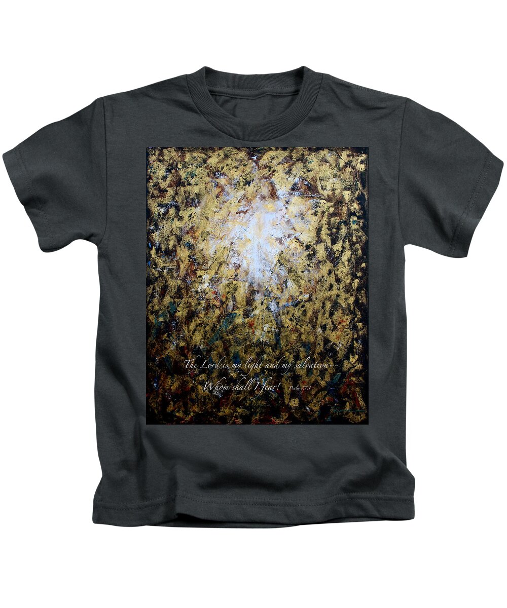 Faith Kids T-Shirt featuring the painting Source of Light 2 #2 by Kume Bryant