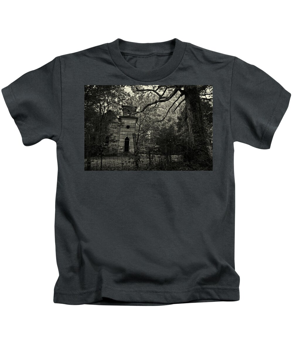 Church Kids T-Shirt featuring the photograph The Abandoned Church #1 by George Taylor