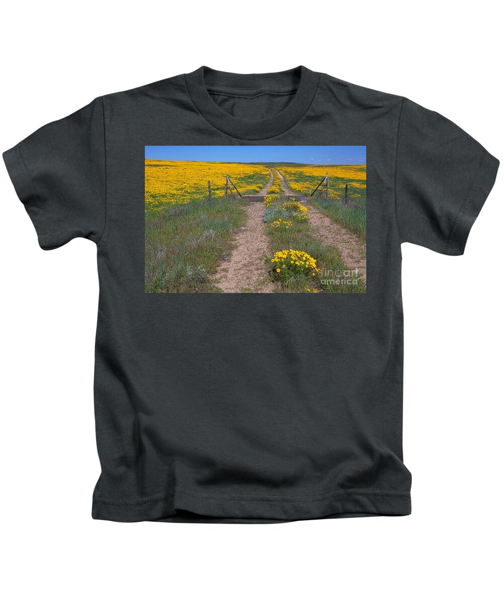Yellow Wildflowers Kids T-Shirt featuring the photograph The Golden Gate #1 by Jim Garrison