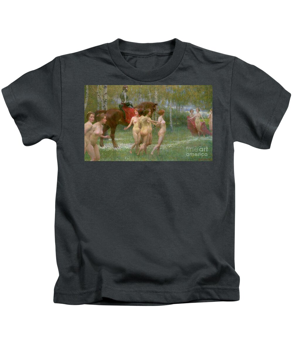 Nude Kids T-Shirt featuring the painting The Knights Dream by Richard Mauch