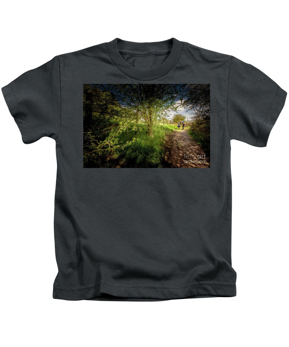 D90 Kids T-Shirt featuring the photograph Walking in Riddlesden #1 by Mariusz Talarek