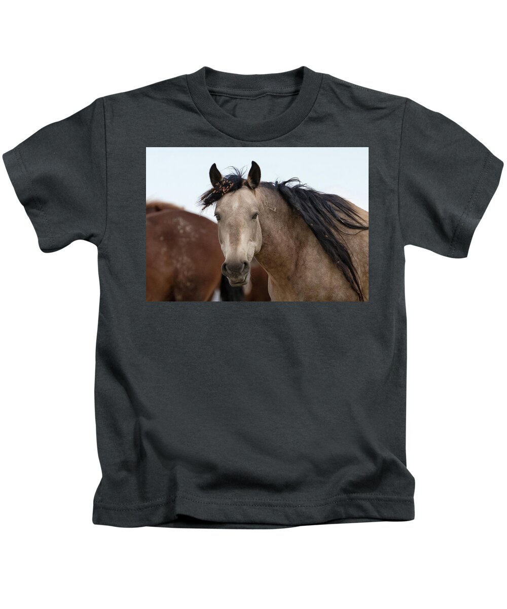 Cholla Kids T-Shirt featuring the photograph Wild Mustang #1 by Ronnie And Frances Howard