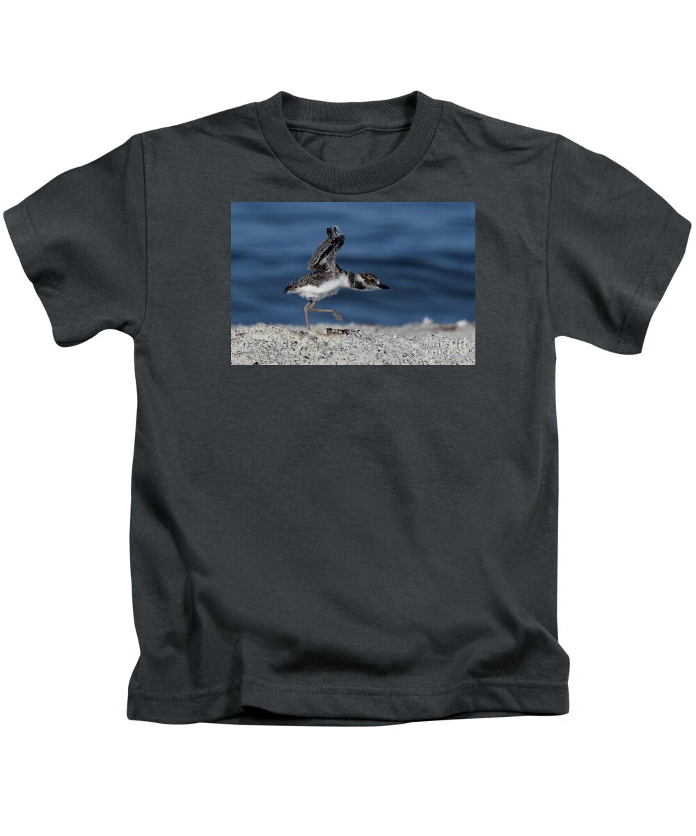 Wilson's Plover Kids T-Shirt featuring the photograph Wilson's Plover #1 by Meg Rousher