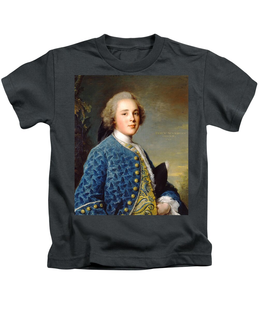 Jean-marc Nattier Kids T-Shirt featuring the painting Young Boy Percy Wyndham #1 by MotionAge Designs