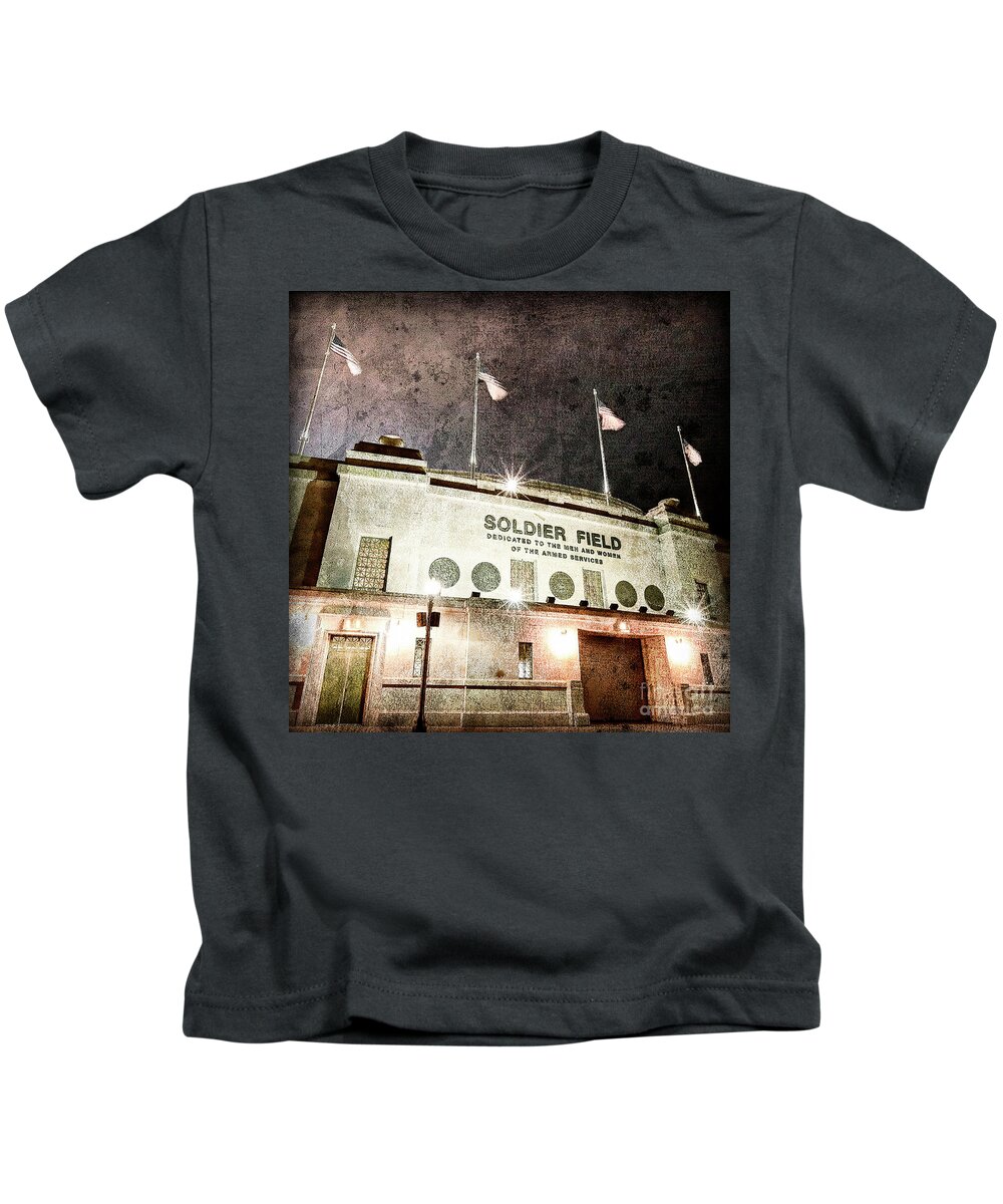 Soldier Kids T-Shirt featuring the photograph 1307 Vintage Soldier Field by Steve Sturgill