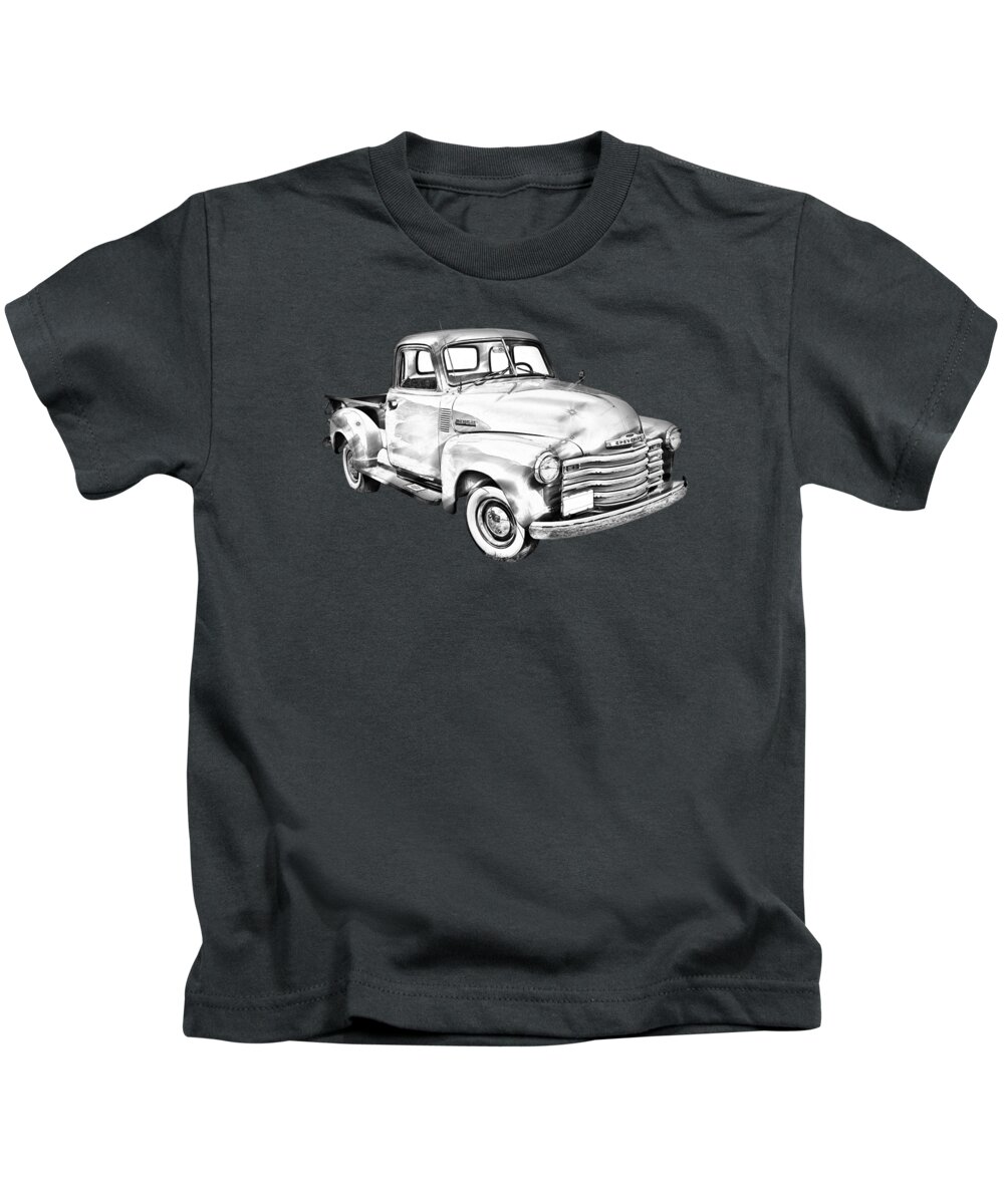 Chevrolet Kids T-Shirt featuring the photograph 1947 Chevrolet Thriftmaster Pickup Illustration by Keith Webber Jr
