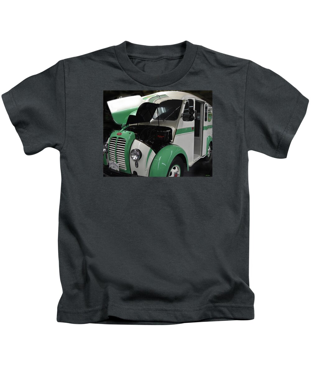 Art Kids T-Shirt featuring the photograph 1957 Divco Classic Dairy Truck 2 by DB Hayes