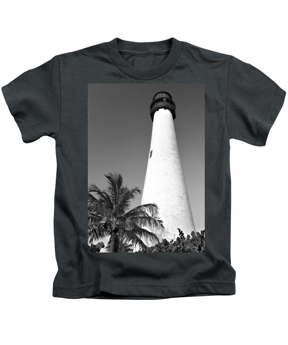 Beacon Kids T-Shirt featuring the photograph Key Biscayne Lighthouse #1 by Rudy Umans