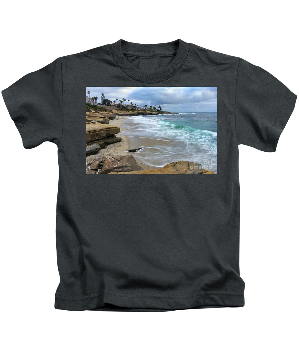 La Jolla Kids T-Shirt featuring the photograph La Jolla Shores #3 by Eddie Yerkish