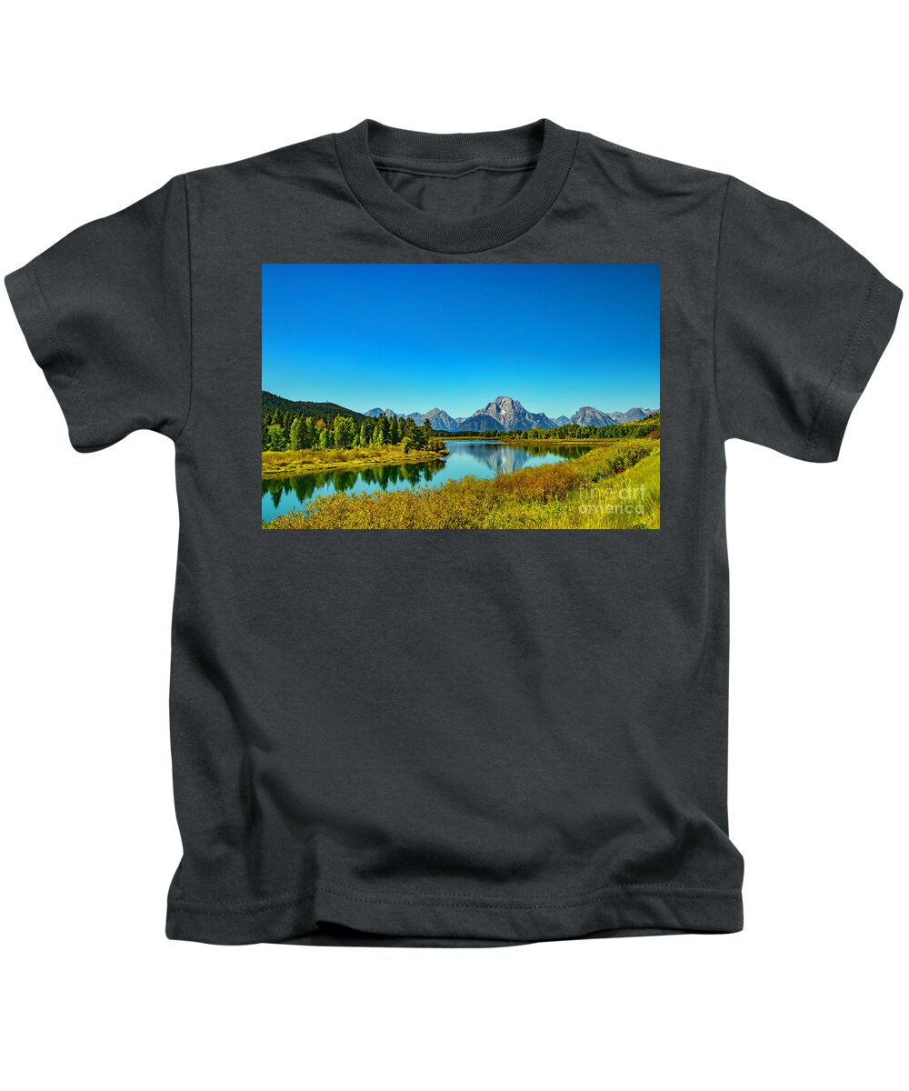 Landscape Kids T-Shirt featuring the photograph Mount Moran #2 by Mark Jackson