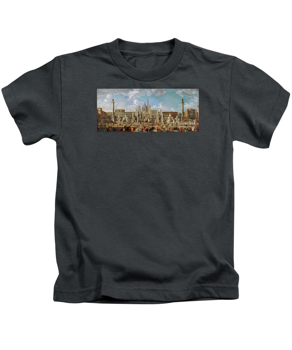 Venice. Golden Kingdom Kids T-Shirt featuring the painting Venice #3 by MotionAge Designs